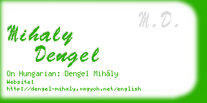 mihaly dengel business card